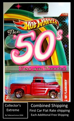 Hot Wheels Red '56 Flashsider Pickup #11/32 2008 Cars of the Decades The 50s