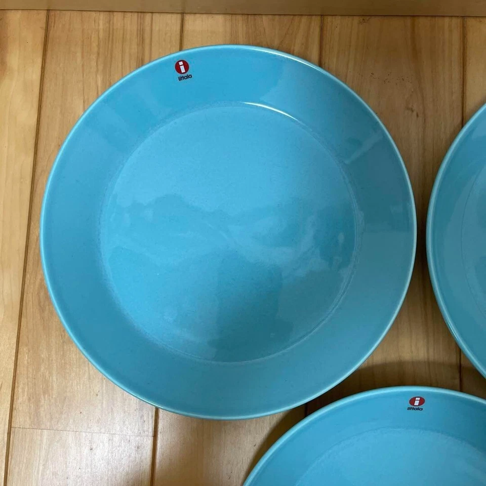 Juego de 3 platos Iittala Teema azul turquesa 21 cm Foto 4 de 4