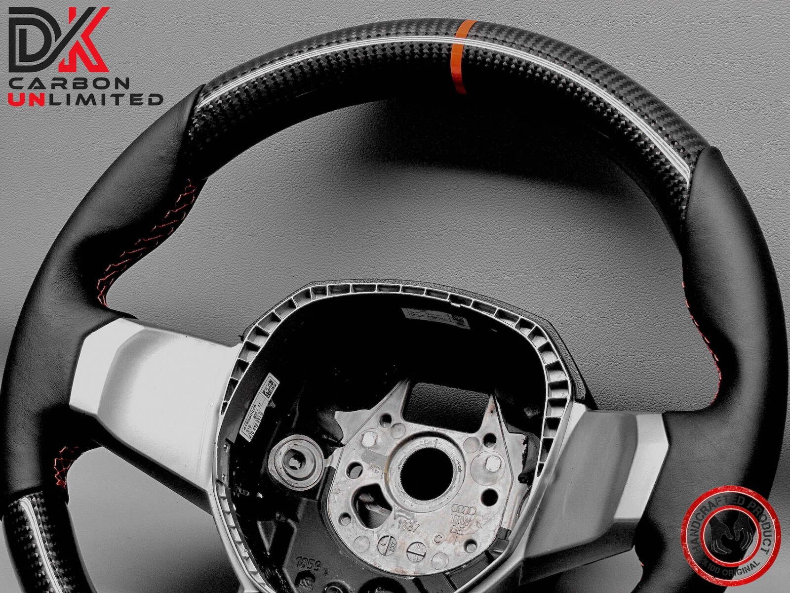 Lamborghini Aventador LP700 SVJ63 Sian Napa Orange Ring Carbon Steering Wheel v4