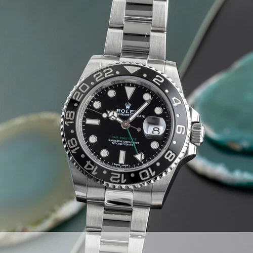 Rolex GMT-Master II Oyster Edelstahl Automatik Herrenuhr Ref. 116710LN