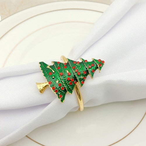 4 Stück Tischserviettenringe Weihnachten Stil Serviettenringe Serviettenringe Accessoire - Bild 11 von 12