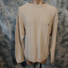 VTG Chaps Ralph Lauren Men's Beige Hand Framed Knit Crew Neck Sweater X-Large XL