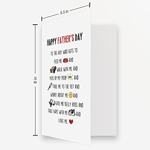 OJsensai Dog Dad Fathers Day Card, Dog Dad Gifts from Dog, Gifts dog dad card - Bild 2 von 5
