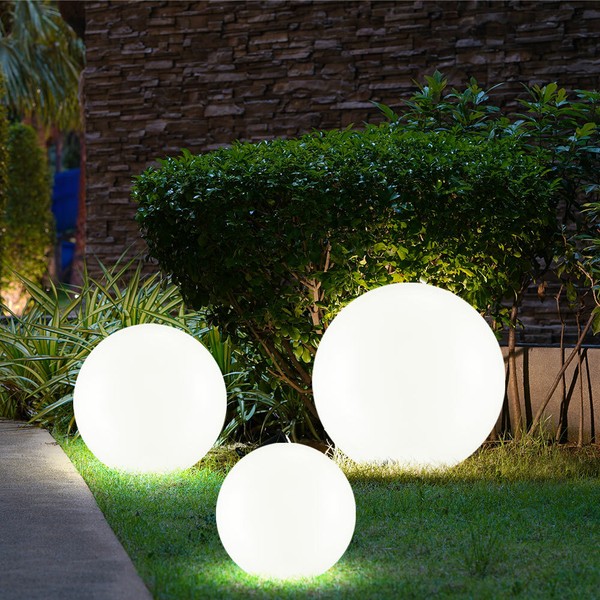3X Solarleuchte AußEnlampe Gartenlampe Led Kugelleuchte Erdspieß Wege Deko-Lampe-image