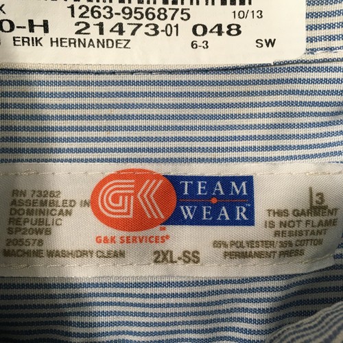 team wear Mens Size 2XL Industrial Stripe Work mechanic usa flag michelin - Picture 7 of 10