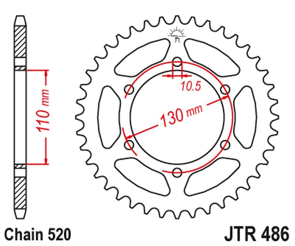 Pignon arrière JT 504 45 pour remplacer la couronne usée de Ninja 250