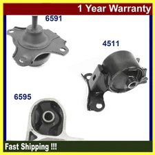 01-05 For Honda Civic 1.7L Auto Motor & Trans Mount 3PCS 6595 6591 4511 M1319
