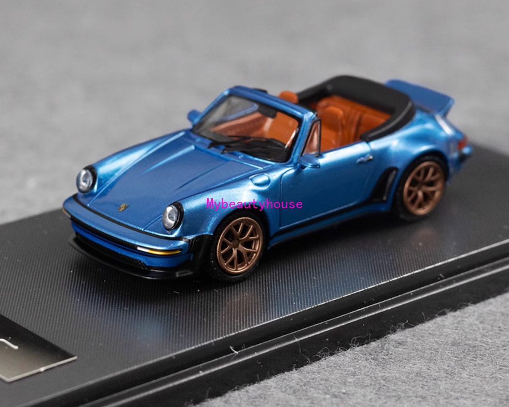 RM 1:64 Blue Singer 930 Turbo Study Convertible Model Diecast Metal Car