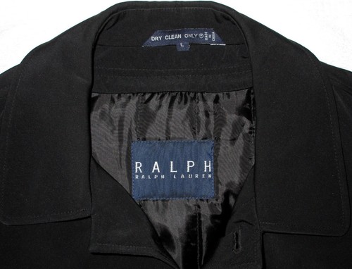 RALPH LAUREN coat jacket trench overcoat removable liner outerwear black Men's L - Picture 3 of 22