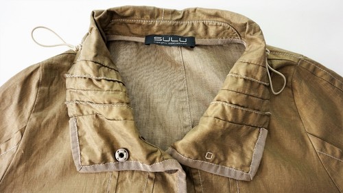 Neu mit Etikett! SULU Kerstin Bernecker Jacke Knopfleiste beschichtet Leinenmischung Gibraltar 38 - Bild 2 von 12