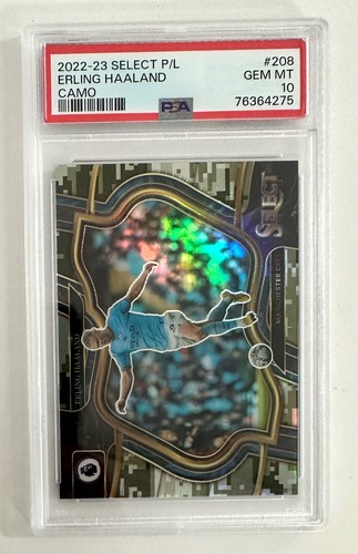 2022-23 Panini Select Premier League - Field Level Camo Prizm #208 Haaland PSA10