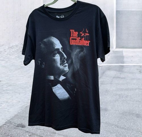 T-shirt manica corta nera stampa grafica The Godfather Marlon Brando -taglia large