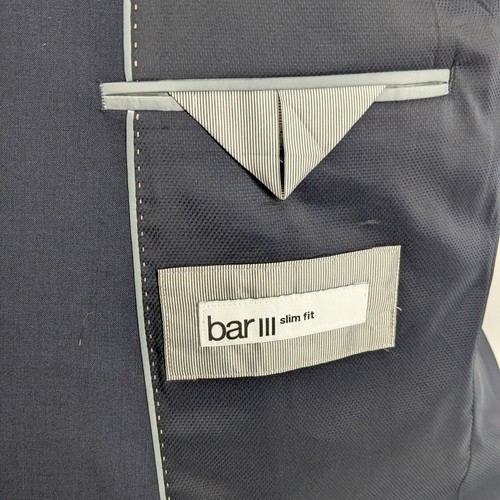 Bar III Herren schmale Passform Wolle Anzug Jacke Stretch Blazer Sport Mantel marineblau 42 L $ 425 - Bild 6 von 8