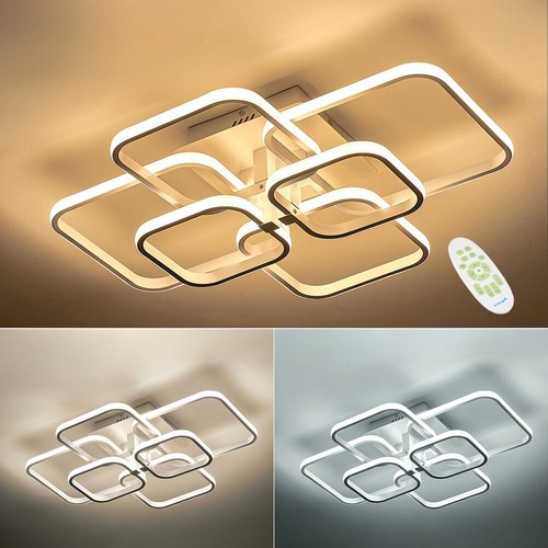 Chandelier Ceiling Light LED Lamp Cool White/Dimmable Square 4/6/8 Head Lighting - Picture 16 of 51