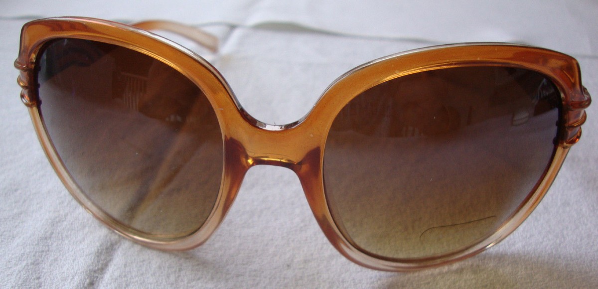 Designer Inspired Sunglasses‎ Women Brown Gradient Lenses Oversized Luxury Look Designer Wide Arms Round Oversize Sunglasses Color Tinted  main image 2