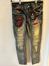 UNK Heritage America NBA Men’s Cleveland Cavaliers Skinny Jeans  NEW 32x33