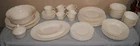 Vntg Arcopal France Milk White Glass Scallop Swirl Plates Bowls Serving Platter