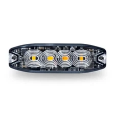 Amber/White LED Class 1 Low Profile Warning Strobe with 36 Flash Patterns (4 Dio
