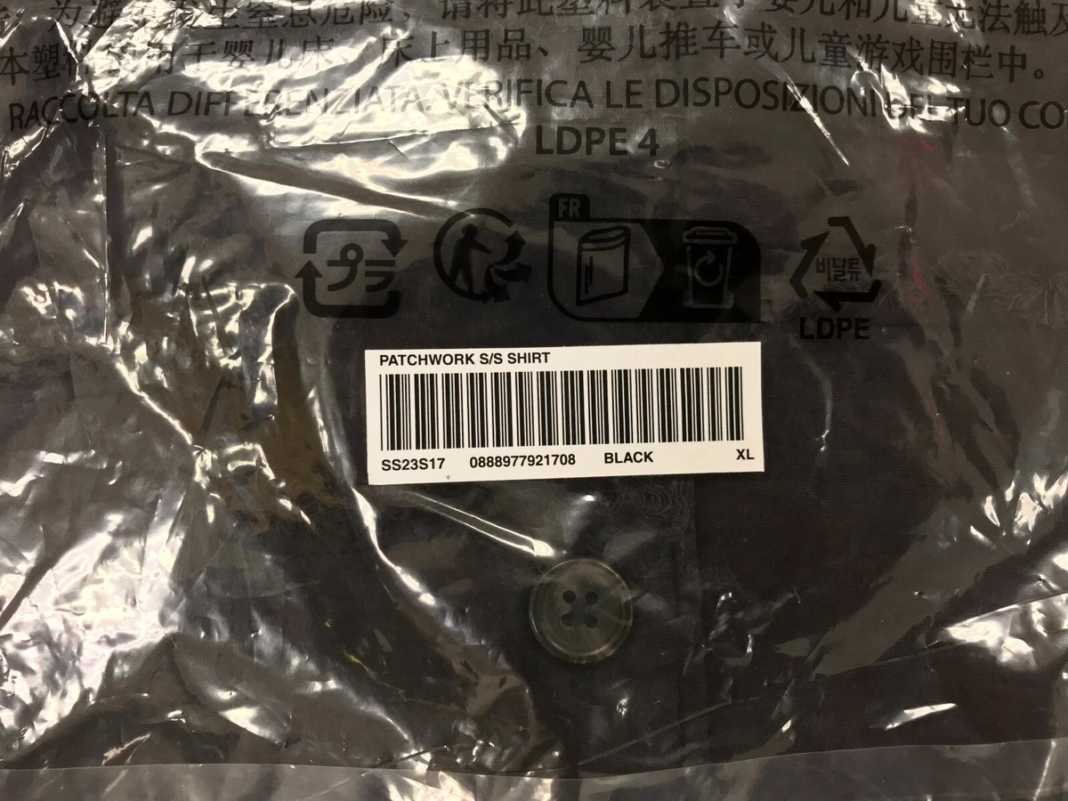 SS23 SUPREME PATCHWORK S/S SS BUTTON UP SHIRT BLACK SZ XL | eBay