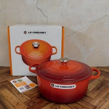Le Creuset Signature Cast Iron 7.25 Quart Round Dutch Oven in Cerise - New