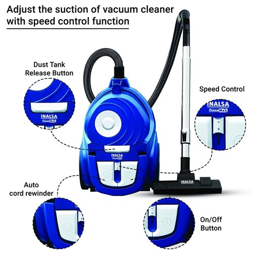 Inalsa Vacuum Cleaner Bagless Cyclonic Clean Max -1900W (Multi) - Free Shipping - Picture 6 of 8