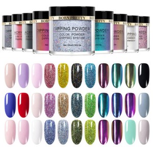 BORN-PRETTY-10ml-Nail-Art-Dipping-Powder-System-Glitter-Natural-Dry-No-UV-Needed