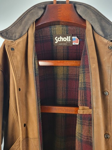 Schott Cowhide Barn Coat Style 154 Size 48 - Picture 10 of 22
