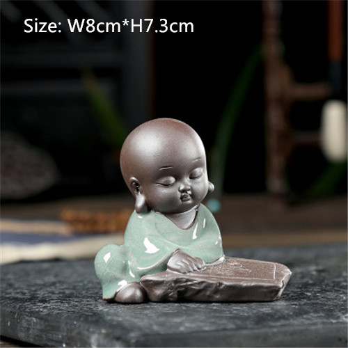 Funny Tea Pet Home Decoration House Warming Gift Mini Buddha Porcelain Tea Play - Picture 7 of 25