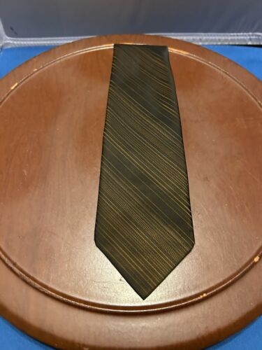 Dunhill Fashions Men’s Hand Tailored Tie Striped Necktie Black