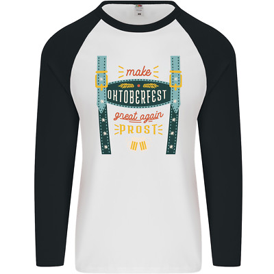 Make Oktoberfest Great Again lustiges Bier Herren L/S Baseball T-Shirt