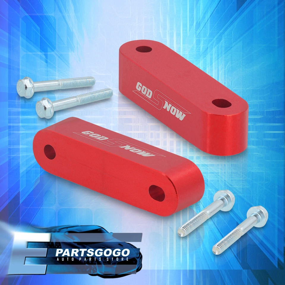 For 88-00 Acura Honda Integra CRX Civic 22MM Red JDM Hood Spacer Risers + Bolt Foto 3 de 3