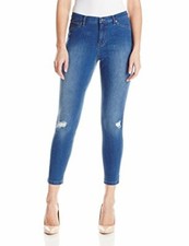 HUE Womens Ripped Denim Skimmer Leggings, Moo...
