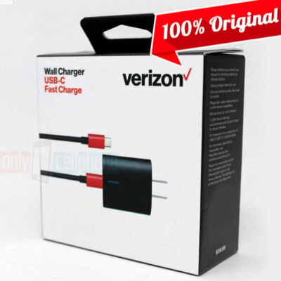 Caricatore Veloce Verizon 45W Con Cavo USB-C 6ft - Per IPhone 16/15 E Android