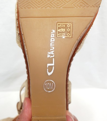 Chinese Laundry Beaming Wedge Sandals Women’s Size 10 Ankle Strap Cork Light Tan - Picture 9 of 10