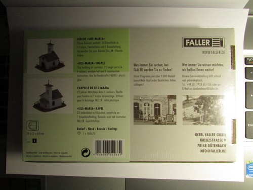 Spur N, Faller N 232263, Kirche SILS-MARIA, Gebäude, NEU, neuwertig, in OVP - Bild 2 von 2