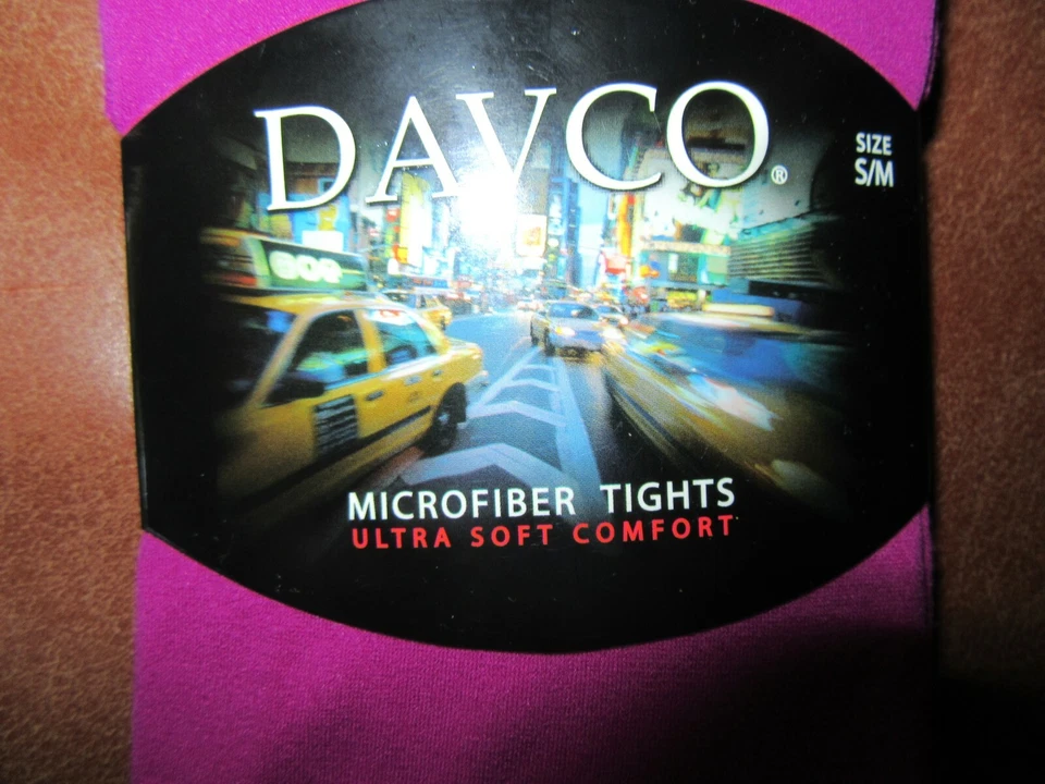 Medias cómodas de microfibra Davco S/M Batton Rouge nuevas en paquete 5'0"-5'4" 100-150 lb bonitas Foto 2 de 3