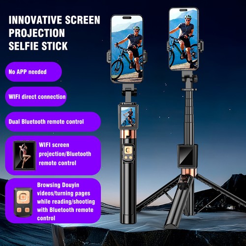 RK-X40C Magnetic Selfie Monitor Screen Tripod Phone Gear Camera Phone Projecti2r - Photo 2 sur 10