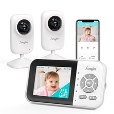 Simyke BME28-2 Upgrade Video Baby Monitor with 2 Cameras and Audio 2.8" LCD