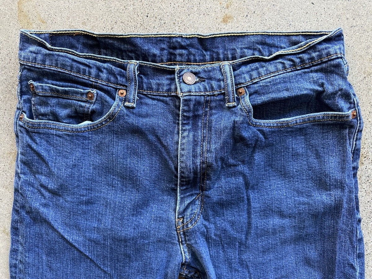 Vintage 2000s Levis 505 Blue Cotton Denim Straight Fit Jeans 34 x