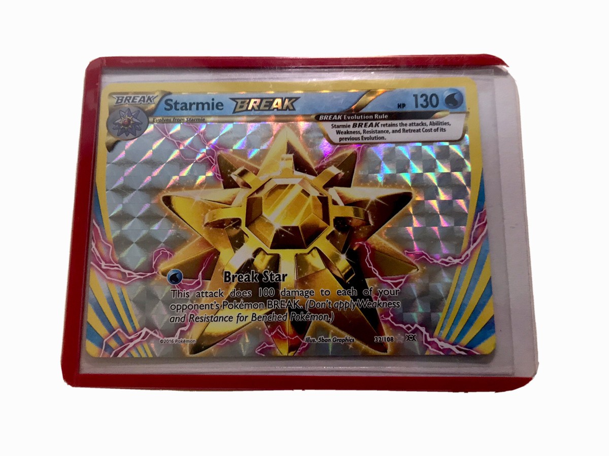 starmie break pokemon card price 32/108 NM Ultra Rare Holo XY Evolutions Near Mint TCG style setup or your main portfolio Starmie BREAK 32/108 Evolutions Holo