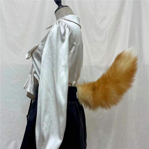 Fox Fur Tail Waist Plushly Animals Fox Tail Cosplay Prop Bendable Lifelike Tails - Picture 11 of 17