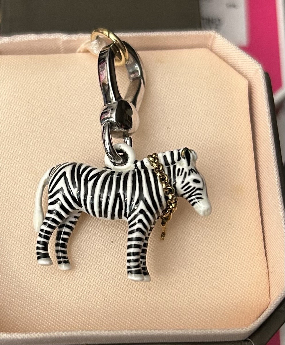 Charm a forma di animale per braccialetto in argento Sterling 925 con ciondolo a forma di zebra, elefante, orso tarme, zampa di cane, adatto per braccialetti Pandora e Argento, colore: Elefante, cod