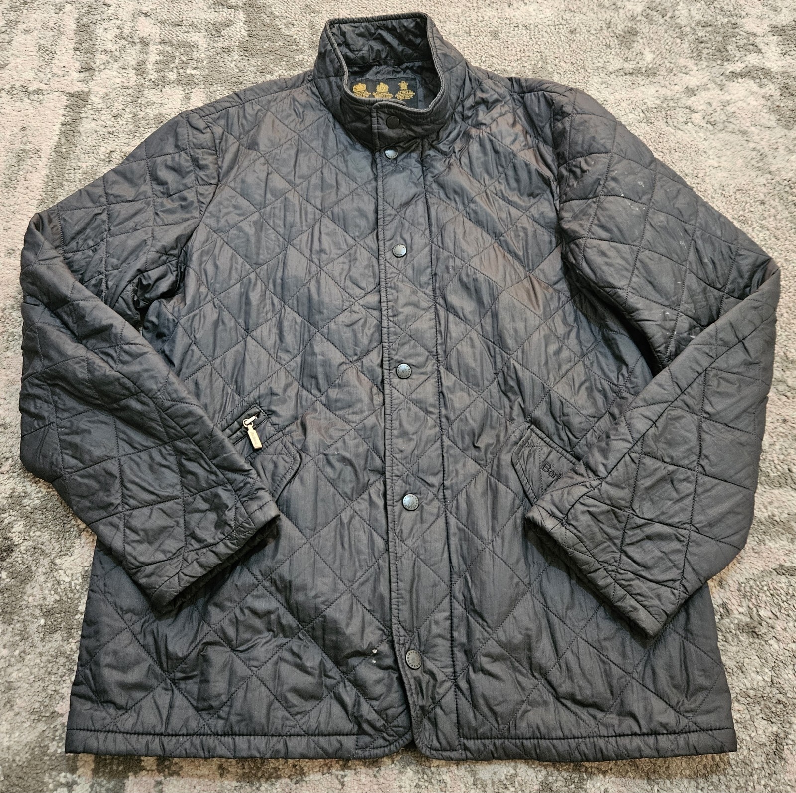 Barbour Quilted Jacket Coat Blue Size S Casual Country Mens