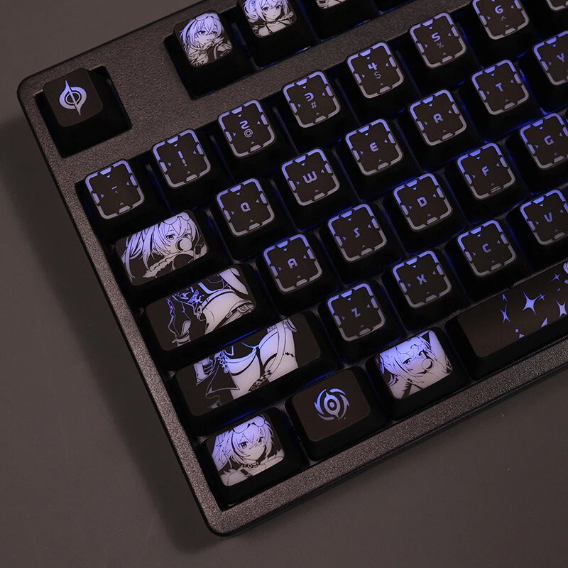 Silver Wolf Honkai Star Rail Keycap Set Backlit Keycaps f/Mechanical Keyboard - Image 2 of 4