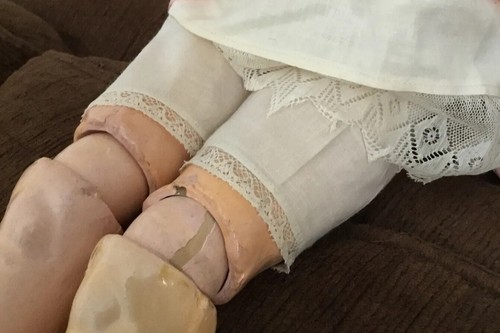 Antique 23" Germany Composition Ball Jointed Doll Body Bisque Head Orig Shoes So - Picture 9 of 10