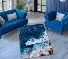 3D Ocean Waves Stones NA4427 Game Rug Mat Elegant Photo Carpet Mat Fay