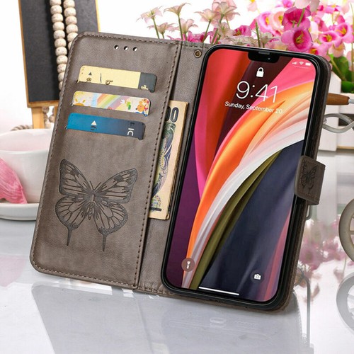 Butterfly Flip Wallet Leather Phone Case For iPhone 11 12 13 Pro Max XR XS 7 8 - 第 6/68 張圖片