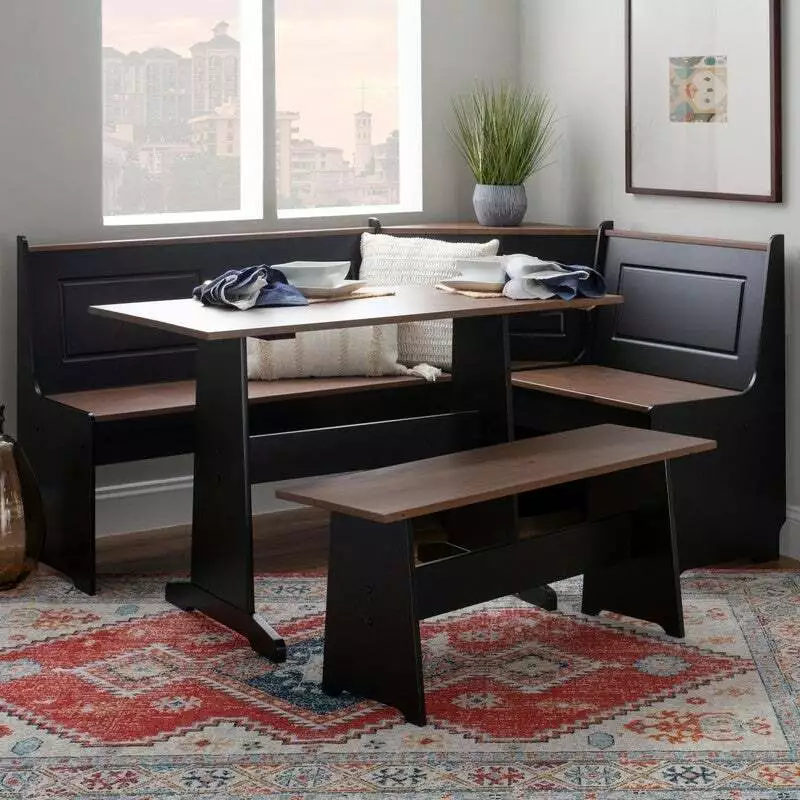 Corner farmhouse dinette set hot sale