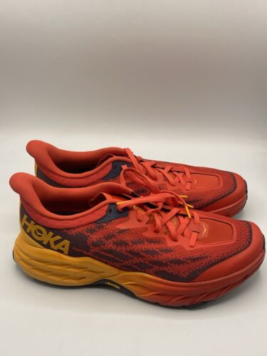 Hoka One One Speedgoat 5 Flame Red Mens Trail Running Shoes - Picture 7 of 9
