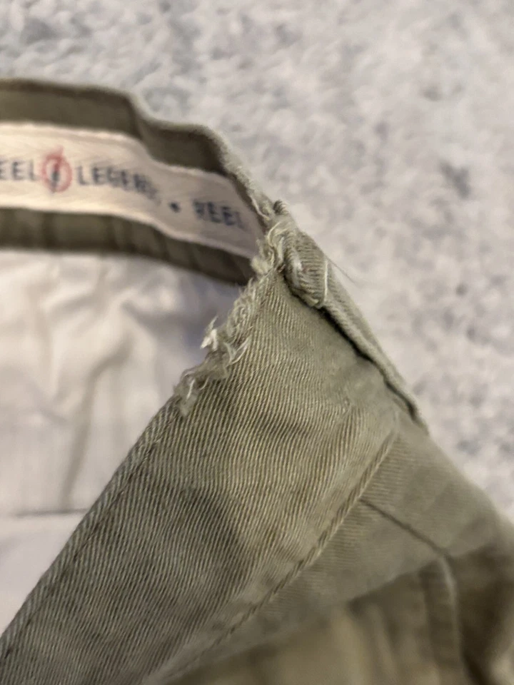 Pantalones Cortos Reel Legends Para Hombre 34 Verde Plisado Chino Exterior Pesca Informal Foto 4 de 4